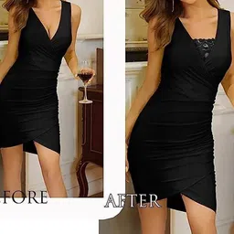 glorsio Women Dark Blue, Blue, Red Mock Camisole image 3