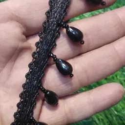 divara DIVARABlack hanghing lace4060(pack of 4meter, width-30mm) blackpearllace Lace Reel-picture-14