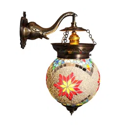 homesake Bezalel Red Metal and Glass Wall Sconces image 2