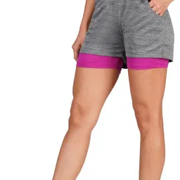 never lose Solid Women Grey Cycling Shorts image 1