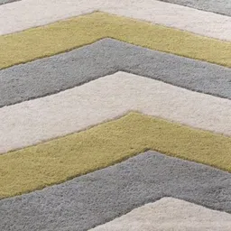 Safiya Carpet Yellow Geometric Hand-Tufted Woollen Carpets image 2