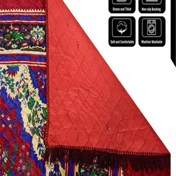 Kuber Industries Maroon Ethnic Motifs Water Resistant Carpet image 5