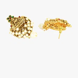 Adwitiya Collection Gold-Plated Stone-Studded & Beaded Jewellery Set image 5