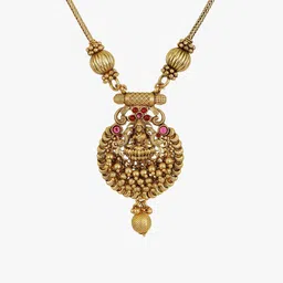 Adwitiya Collection Gold-Plated Stone-Studded & Beaded Jewellery Set image 5