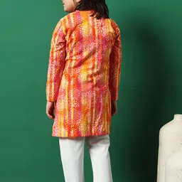 Readiprint Fashions Boys Floral Printed Regular Gotta Patti Pure Cotton Kurta with Pyjamas image 2