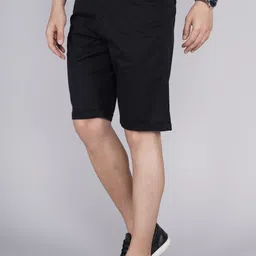 louis philippe sport Checkered Men Black Chino Shorts image 3