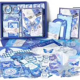 voldot Vintage Aesthetic Scrapbook Kit, A-6 Grid Notebook Theme, Scrapbook Kit image 1