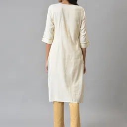 AURELIA Geometric Printed Notched Neck Kurta image 5