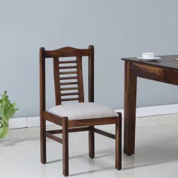 woodsworth from pepperfry Rhode Sheesham Wood Dining chair in Provincial Teak finish image 1