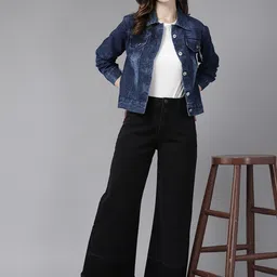 metronaut Full Sleeve Solid Women Denim Jacket image 4