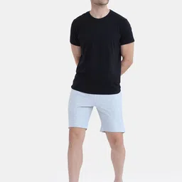 Bareblow Men Grey Melange Lounge Shorts image 2