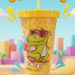 tylos Cute Plastic Travel Sipper Frosty Ice Mug Double Wall-picture-11