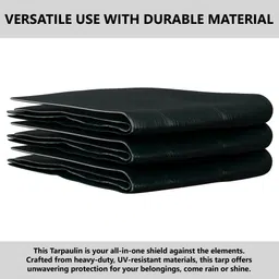 heart home 6x6 Feet Waterproof 120 GSM Premium Tarpaulin Tent Tirpal | Green Tent - For this versatile tarpaulin offers reliable defence against rain,snow and UV rays. image 2