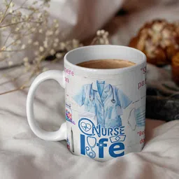 mba gift wala Nurse Life Doctor Theme Printed Cup | Gift for Doctors, Premium Quality Ceramic Coffee Mug image 2