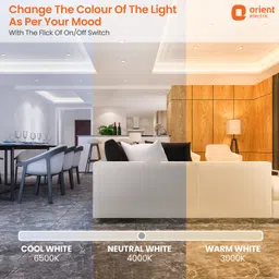 orient electric Moodlight Recess Panel 10W 3CCT, Color Changing - Pack of 2 Recessed Ceiling Lamp image 2