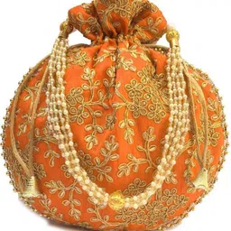 daily deals Women Orange Potli image 1
