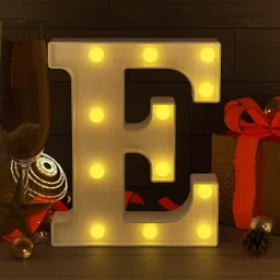 satyam kraft Marquee Alphabet Shaped Led Light (E) Pack of 1. Table Lamp image 4