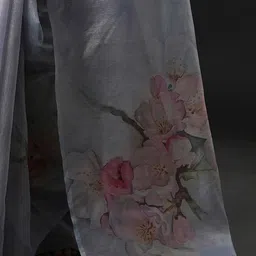 Anouk Floral Printed Organza Saree image 5