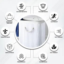 ibell 72 L White Laundry Basket image 4