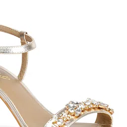 Saint G Embellished Open Toe Leather Stiletto Heels image 2