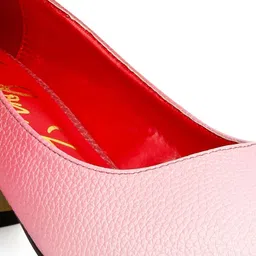 London Rag Textured Pointed Toe Block Heel Pumps image 5