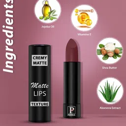 PERPAA Set of 2 Cremy Matte Long Lasting Lipsticks 3.5g Each - Natural Pink + Maroon image 2