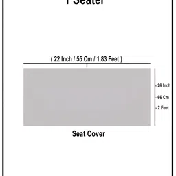 STITCHNEST Beige Self Design 1 Seater Sofa Cover image 5