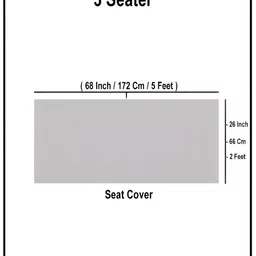 STITCHNEST Beige Self Design 3 Seater Sofa Cover image 3