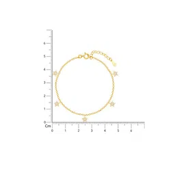 GIVA Women Sterling Silver Cubic Zirconia Gold-Plated Link Bracelet image 5