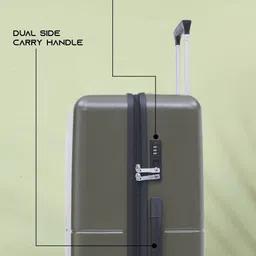 SWISS MILITARY Textured Hard-Suitcase Large Trolley Bag image 5