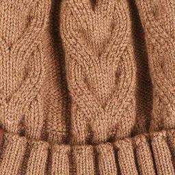 Bharatasya Kids Brown Acrylic Beanie image 2