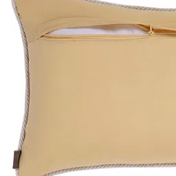 Pure Home and Living Yellow & White Ethnic Motifs Square Cushion Covers image 3