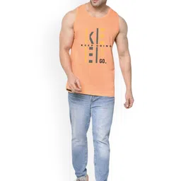 SLOWLORIS Pack Of 2 Typography Printed Pure Cotton Bio-Wash Gym Vests image 5