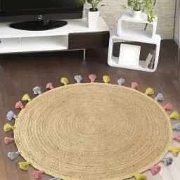 little looms Jute Pom 4 X 4 Feet Carpet-picture-29