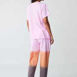 I like me Pink Typography Printed Pure Cotton T-Shirt & Pyjama image 4