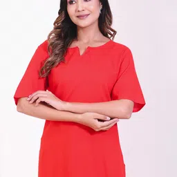 Smartyhub Notch Neck Straight Kurti image 5