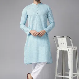 See Designs Men Geometric Printed Pure Cotton Kurta image 5