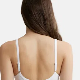 Jockey Wirefree Padded Cotton Full Coverage Tshirt Bra with Broad Fabric Straps-FE35 image 2