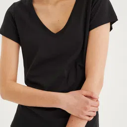 COLOR CAPITAL V-Neck Short Sleeves Relaxed fit Casual Top image 3