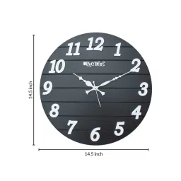 olive tree Atrimo Black Engineered Wood Wall Clock image 3