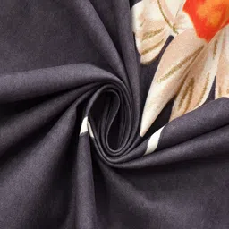 Aura Purple & Orange Printed 180 TC 2 Single Bedsheet with 2 Pillow Covers image 3