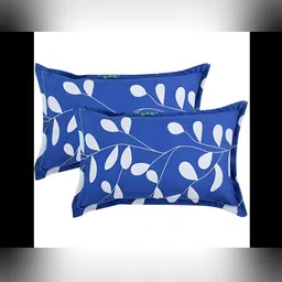 Supreme Home Collective Blue Printed 144 TC Queen Bedsheet with 2 Pillow Covers image 2