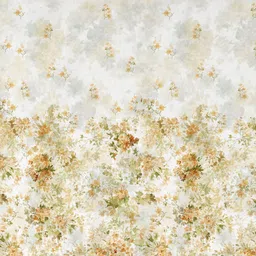 DDecor White & Orange Floral Cotton 140 TC Queen Bedsheet With 2 Pillow Covers image 5