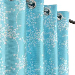 flipkart smartbuy 152 cm (5 ft) Window Polyester Semi Transparent Curtain (Pack Of 3) image 2