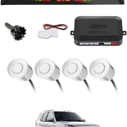 intenzo Universal 4 White Reverse Parking Sensor With LED Display For Cars-231 Safety of Passengers/Car One Alarm Kit-244 Parking Sensor-picture-32
