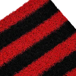 Kuber Industries Red & Black Striped Rubber Anti-Slip Doormat image 4
