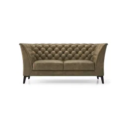 Weston 2 Seater Luxury Italian Leather Sofa In Antique Moss-image-1
