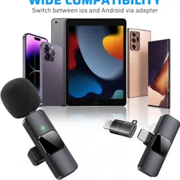 bestor Dual Wireless Microphone USB C Microphone with Mini Cordless Lapel Mics Microphone image 5