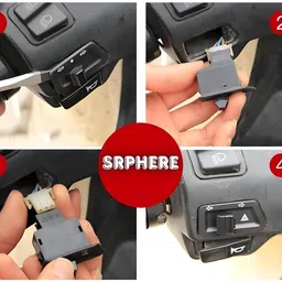 srphere Universal Parking Hazard Indicator Switch For Honda Activa Bike Electric Regulator image 4
