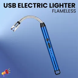 sacro BBQ USB Rechargeable (Gas Lighter) for Kitchen/Candles/DiyaWith LED Display Q159 BBQ USB Rechargeable (Gas Lighter) for Kitchen/Candles/DiyaWith LED Display Q159 Pocket Lighter image 1